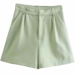 High Rise Pleated Front Short | Zara